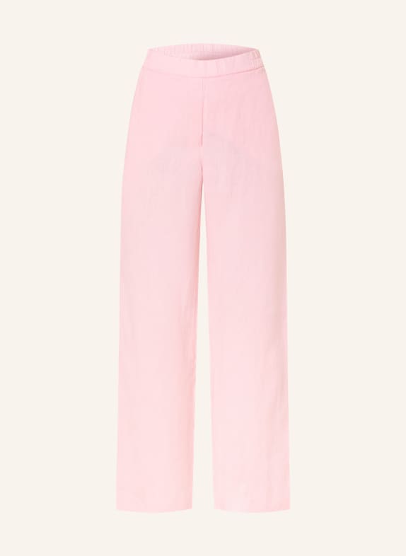 (THE MERCER) N.Y. Linen wide-leg pants PINK