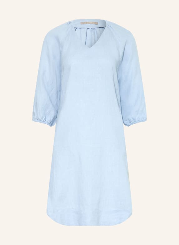 (THE MERCER) N.Y. Linen dress with 3/4 sleeves LIGHT BLUE