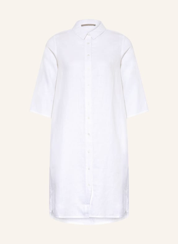 (THE MERCER) N.Y. Lněné šaty s 3/4 rukávy BÍLÁ