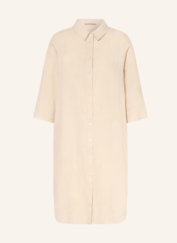 (THE MERCER) N.Y. Linen shirt dress with 3/4 sleeves BEIGE