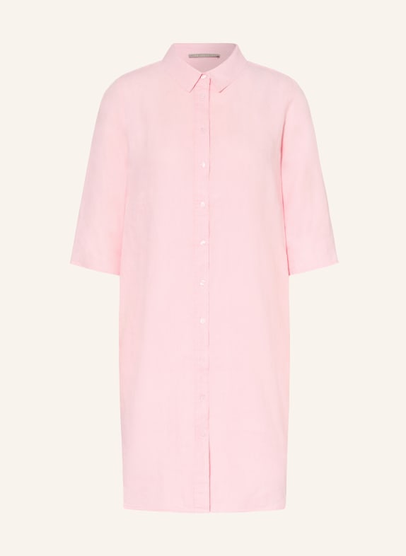 (THE MERCER) N.Y. Linen shirt dress with 3/4 sleeves PINK