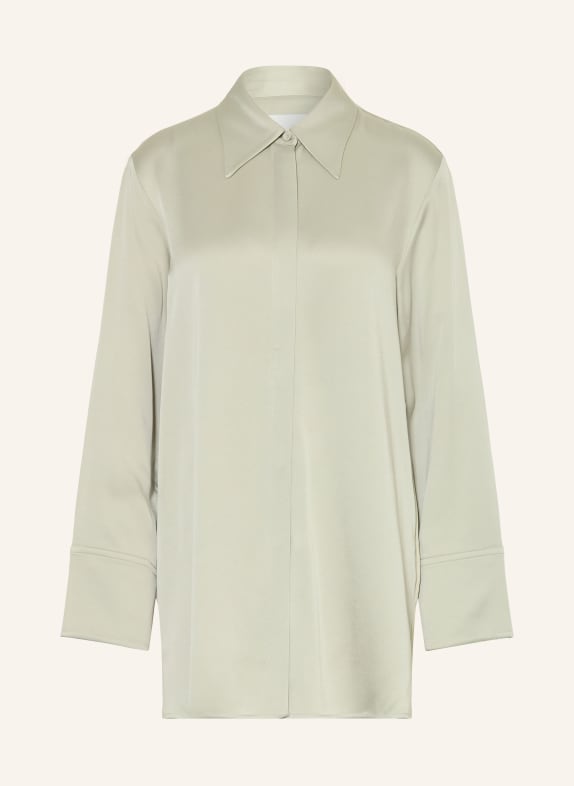 JIL SANDER Hemdbluse aus Satin HELLGRÜN