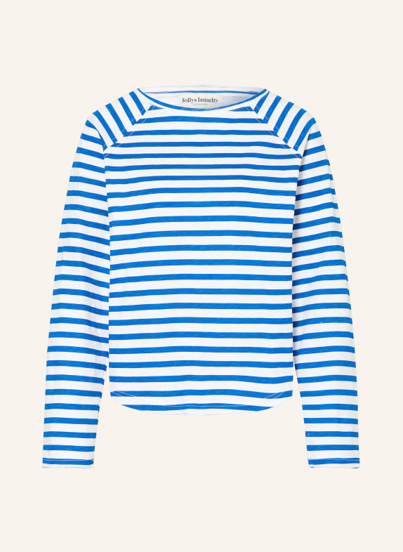 lollys laundry LIVALL long sleeve shirt BLUE / WHITE