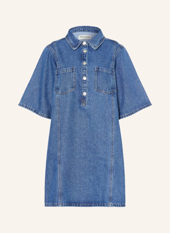 lollys laundry Džínové šaty MOLALL s 3/4 rukávem MODRÁ