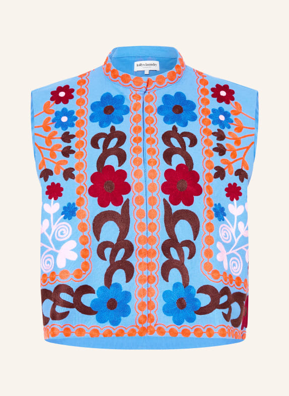 lollys laundry BINLL vest BLUE / PINK / DARK RED