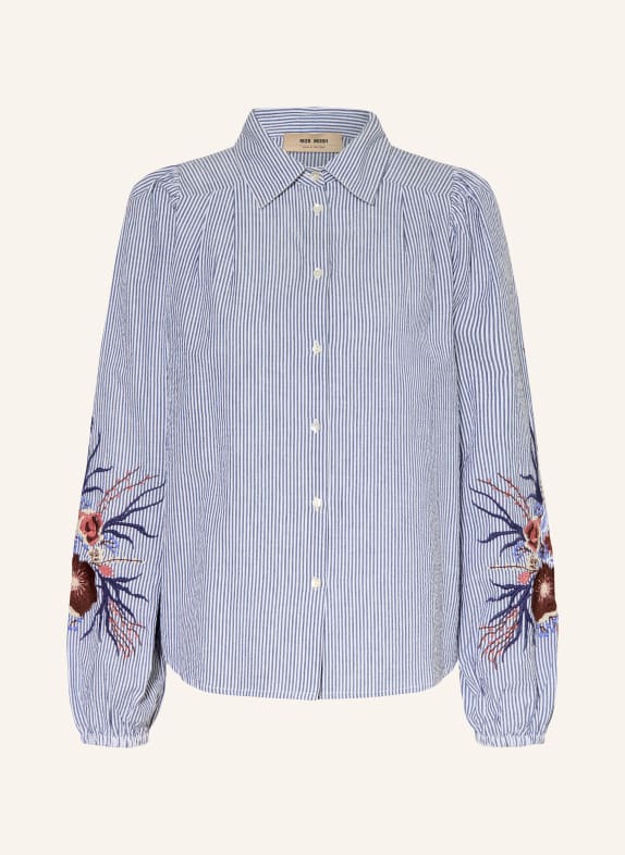 MOS MOSH Košile MMCIU TMAVĚ MODRÁ / HNĚDÁ / BÍLÁ