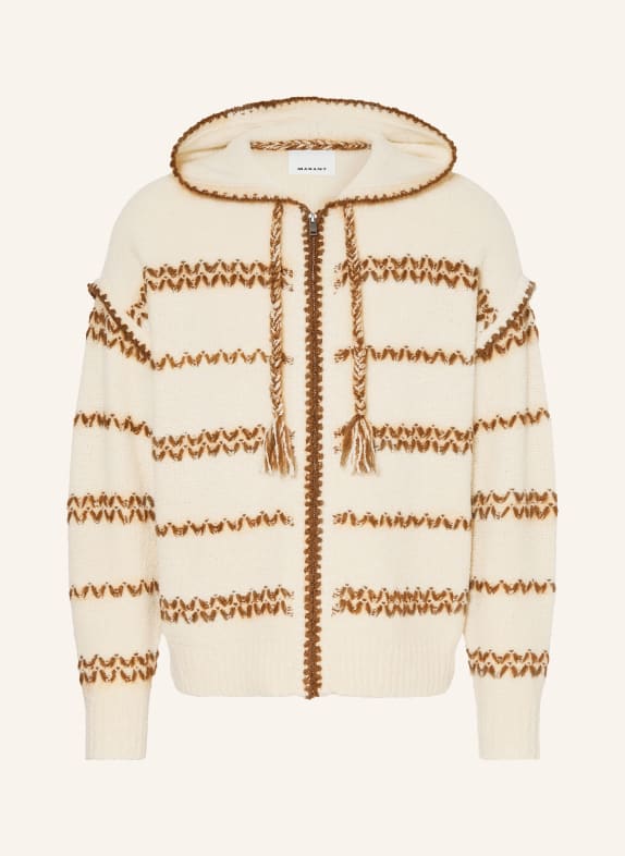 ISABEL MARANT Strickjacke ROLIAN ECRU / BRAUN