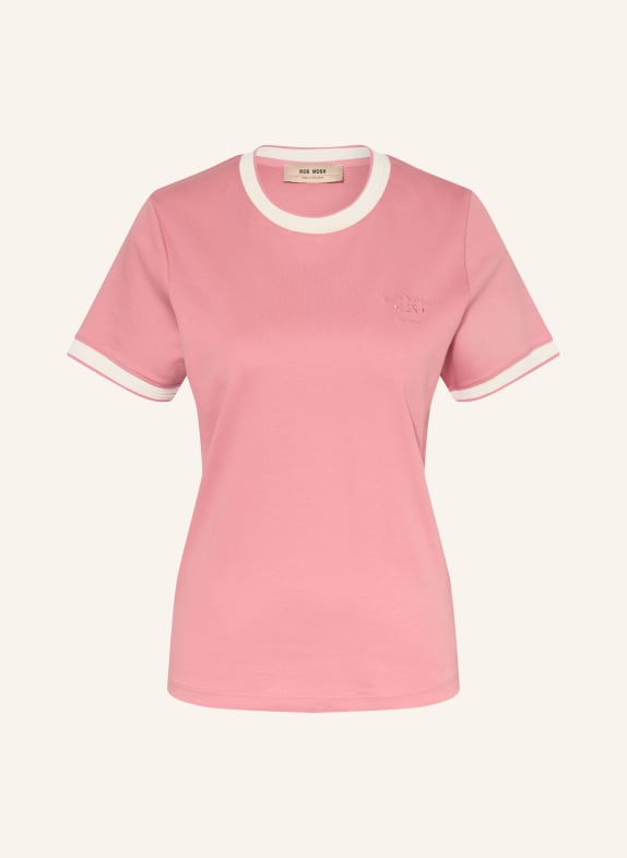 MOS MOSH Tričko MMMOLINA STARORŮŽOVÁ / BÍLÁ