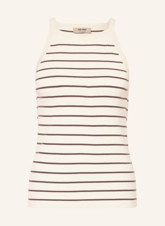 MOS MOSH Pletený top MMIMANJA TMAVĚ HNĚDÁ / REŽNÁ