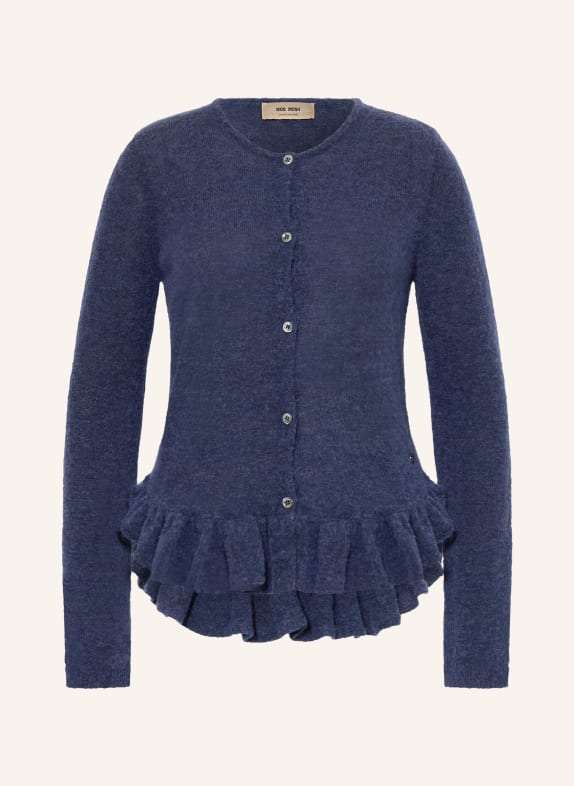 MOS MOSH Svetr MMMAPE ALICE s volánky TMAVĚ MODRÁ