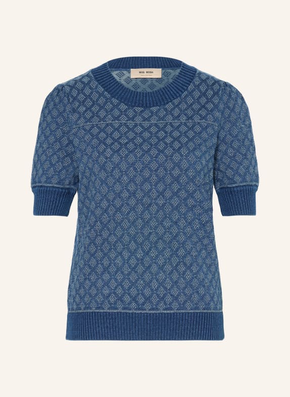MOS MOSH Pletené tričko MMMINED TMAVĚ MODRÁ