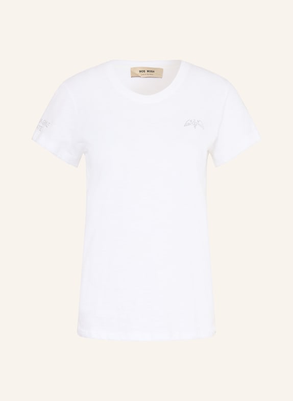 MOS MOSH T-shirt MMSAFINA avec pierres précieuses BLANC
