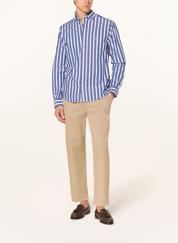 GANT Overhemd Regular Fit BLAUW / WIT