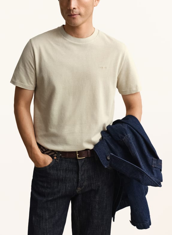 GANT T-shirt BEIGE