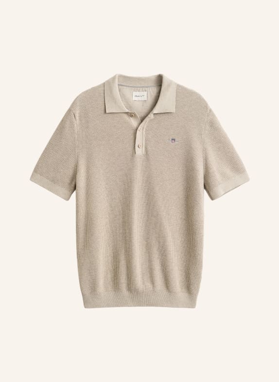 GANT Strick-Poloshirt BEIGE
