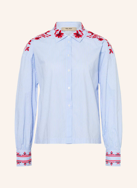 MOS MOSH Chemise MMOSMO BLEU CLAIR / ROUGE FONCÉ / BLANC