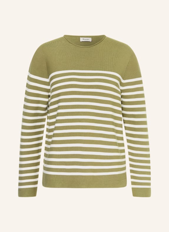 MAERZ MUENCHEN svetr OLIVOVÁ / BÍLÁ