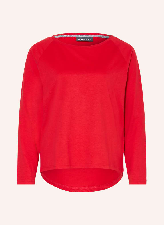 ELBSAND Tričko s dlouhým rukávem TINNA ČERVENÁ