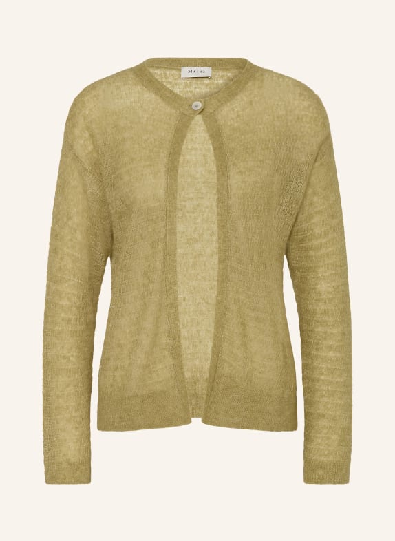 MAERZ MUENCHEN Cardigan with alpaca OLIVE