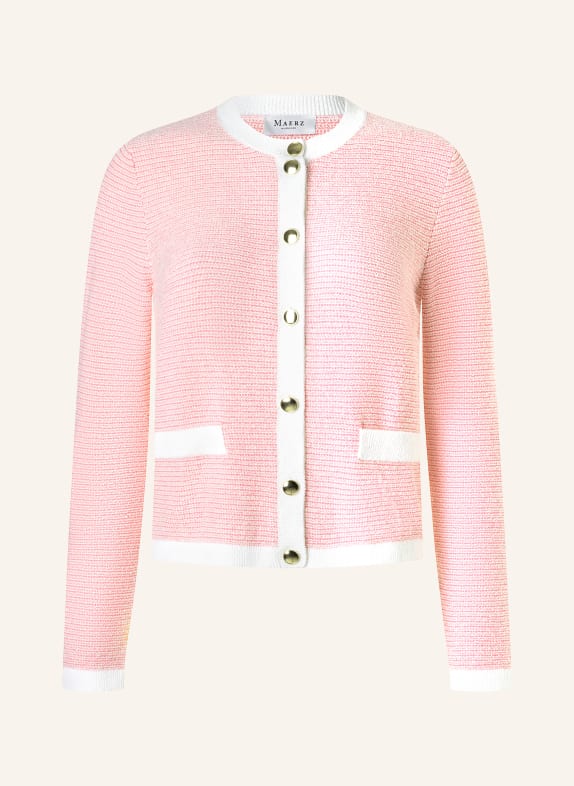 MAERZ MUENCHEN Strickjacke ROSA / CREME