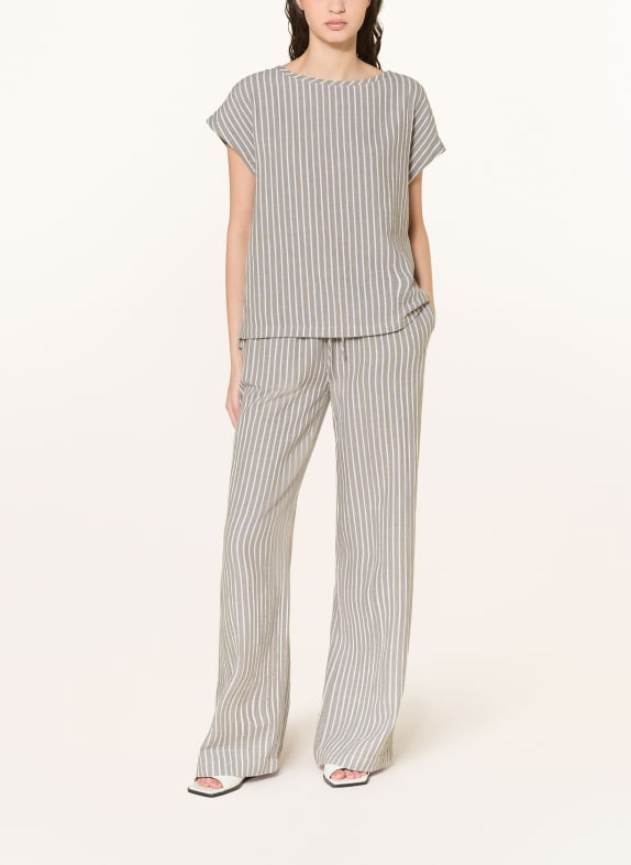 Juvia Marlene-broek MARLEN van mousseline KAKI / ECRU