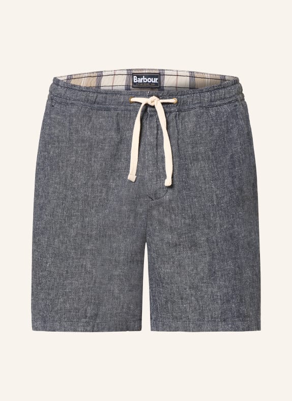 Barbour Shorts STILLWATER mit Leinen DUNKELBLAU
