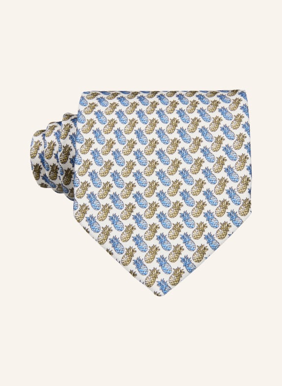 ETON necktie WHITE / OLIVE / BLUE