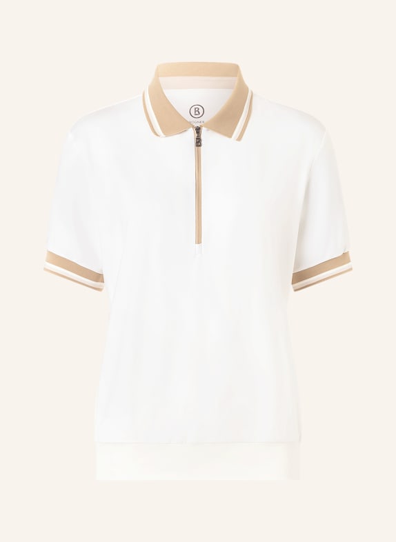 BOGNER Funkční polokošile LAURINA BÍLÁ / BÉŽOVÁ