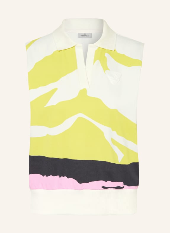 SPORTALM polokošile BÍLÁ / SVĚTLE ZELENÁ / ČERNÁ