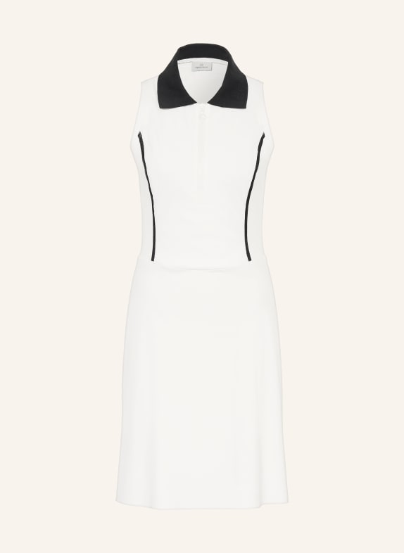 SPORTALM Golfové šaty z kombinace materiálů BÍLÁ