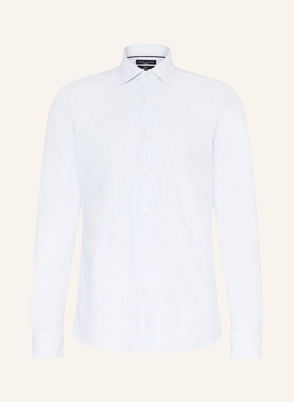 TOMMY HILFIGER Hemd Slim Fit HELLBLAU / WEISS