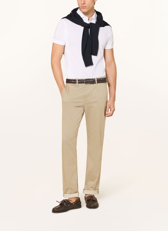 TOMMY HILFIGER Koszulka polo z pikowanym wzorem BIAŁY