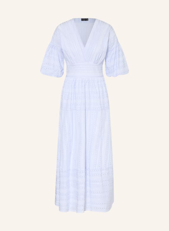 van Laack Šaty VL-KAMELA-SGE z krajky s otvory TMAVĚ MODRÁ / BÍLÁ