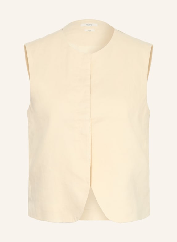 YERSE Gilet en lin RITA ÉCRU