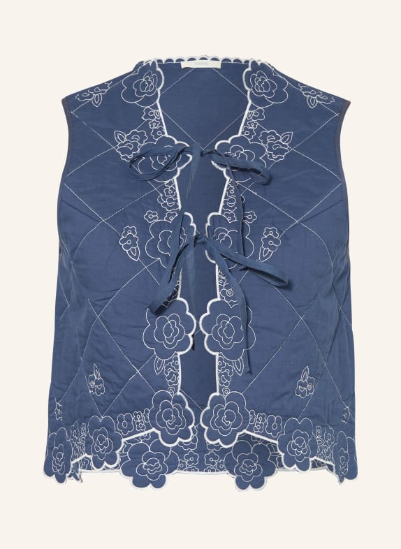 YERSE Vest CECILIE BLAUW / WIT
