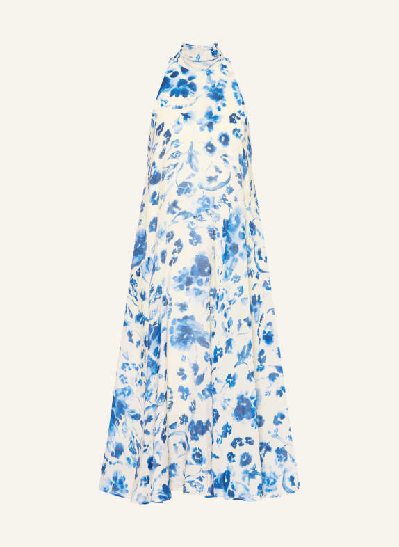 YERSE Šaty SARA BÍLÁ / TMAVĚ MODRÁ / MODRÁ