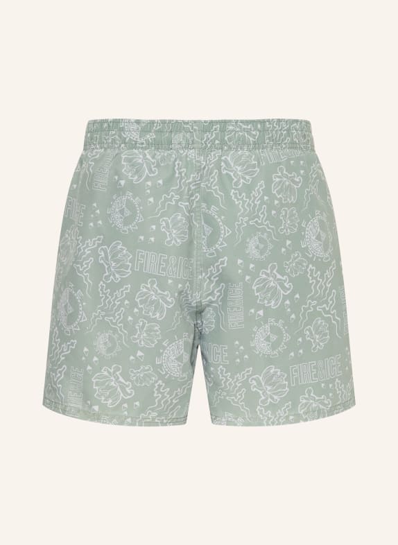 FIRE+ICE Zwemshort NELSON2 LICHTGROEN / WIT