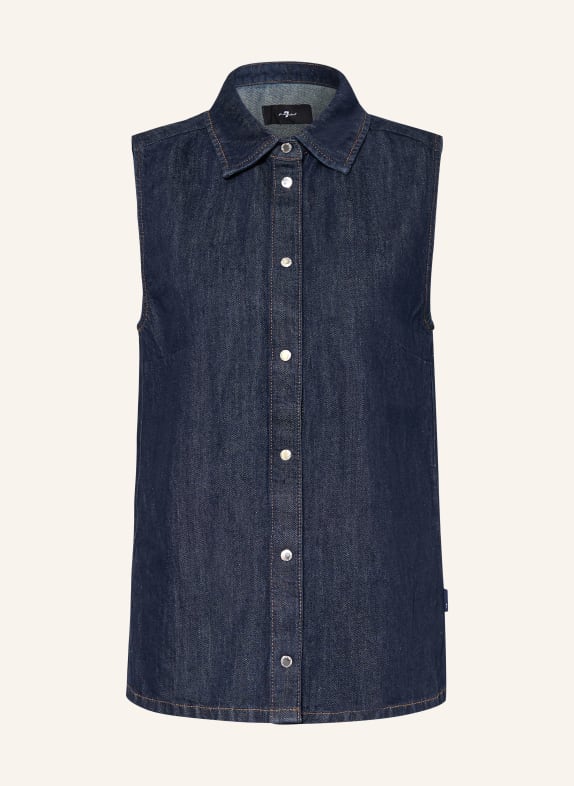 7 for all mankind BLOSSOM denim vest with linen DARK BLUE