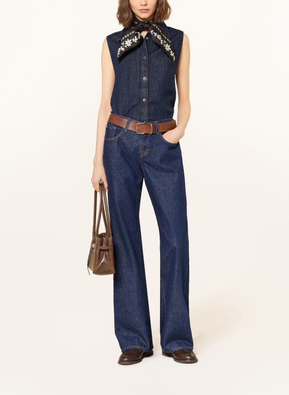 7 for all mankind Jeansvest BLOSSOM met linnen DONKERBLAUW