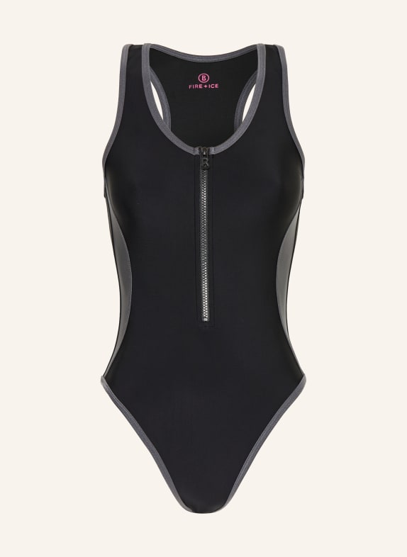FIRE+ICE Badeanzug ZORA SCHWARZ / GRAU
