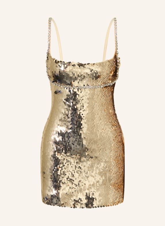 RETROFÊTE ADERYN dress with sequins and gemstones GOLD