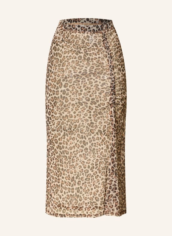 BANANA MOON Síťovaná sukně POUDY SAVARITUL BÉŽOVÁ / TMAVĚ HNĚDÁ / ČERNÁ