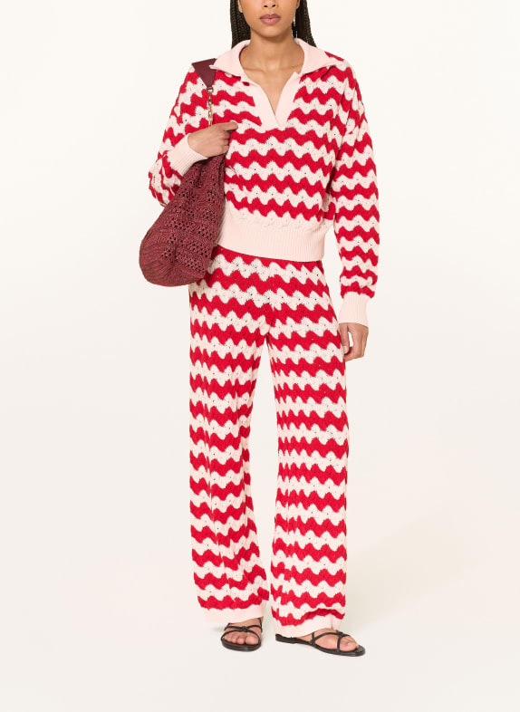 MRS & HUGS gehaakte broek rose / red