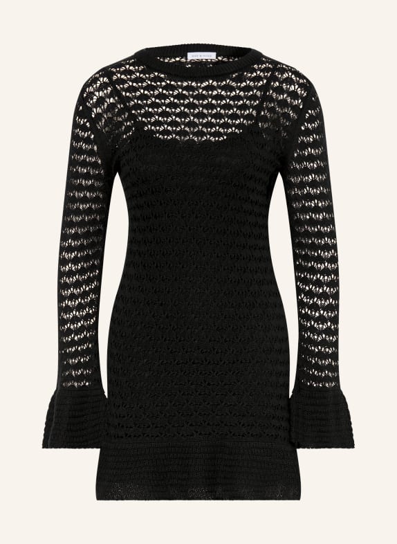 MRS & HUGS pletené šaty ČERNÁ