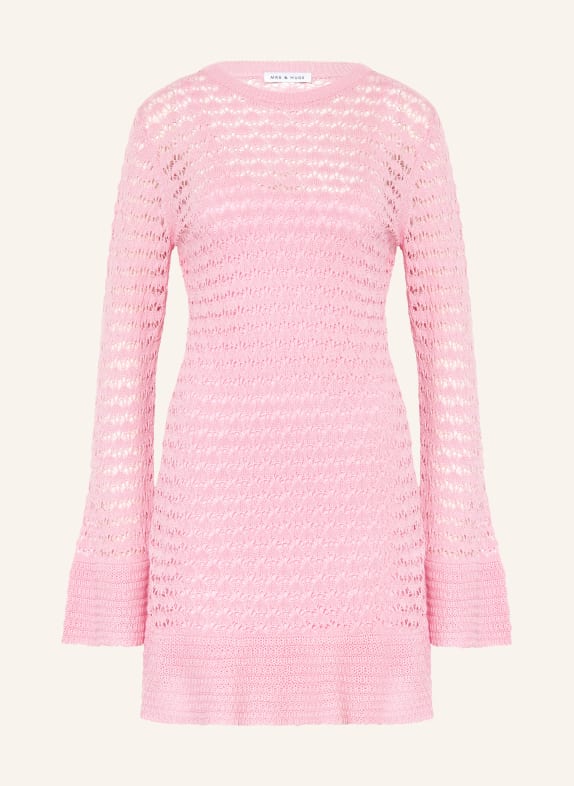 MRS & HUGS pletené šaty RŮŽOVÁ
