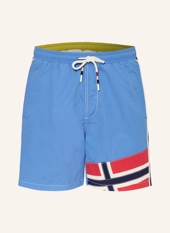 NAPAPIJRI Badeshorts V-REFLECT HELLBLAU / BLAU / WEISS
