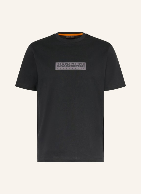 NAPAPIJRI T-shirt S-BOX BLACK / DARK GRAY
