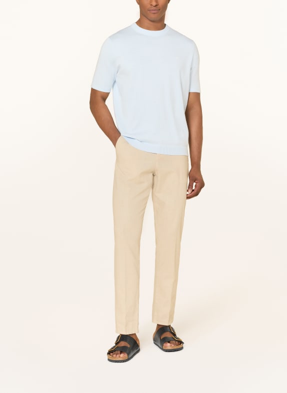 FYNCH-HATTON gebreid shirt LICHTBLAUW