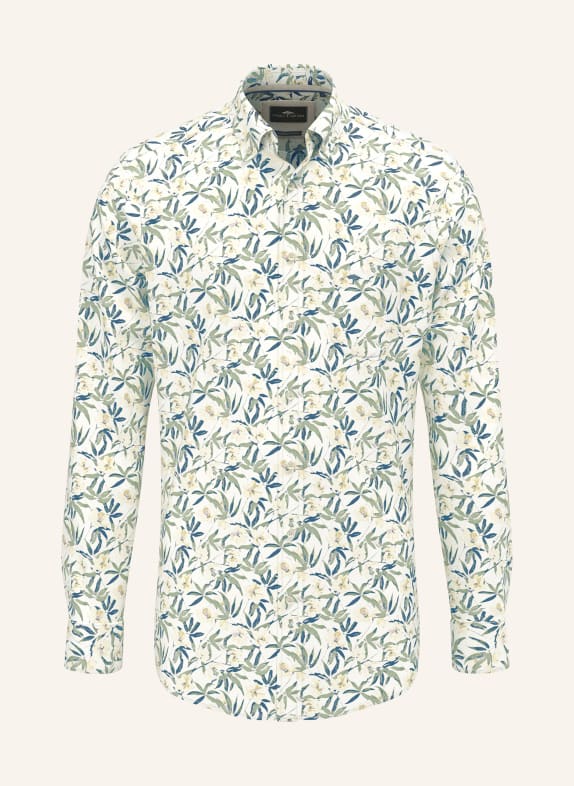 FYNCH-HATTON Chemise coupe classique VERT / JAUNE CLAIR / BLEU