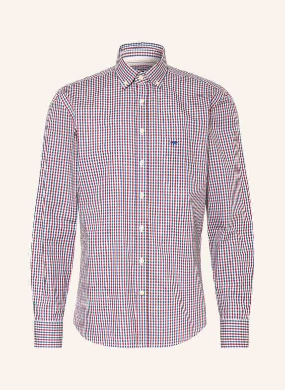 FYNCH-HATTON Koszula Regular Fit CIEMNOCZERWONY / NIEBIESKI / BIAŁY